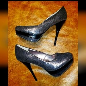 Black glitter heels!